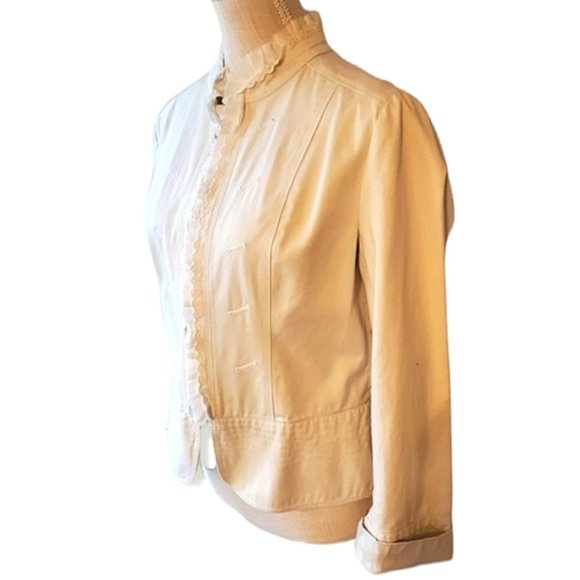 Romeo & Juliet Couture White Jean Jacket - Picture 2 of 13